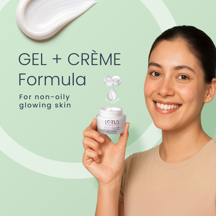 Lotus Herbals WhiteGlow Skin Whitening & Brightening Gel Cream|With Niacinamide|All Skin Types (35g)