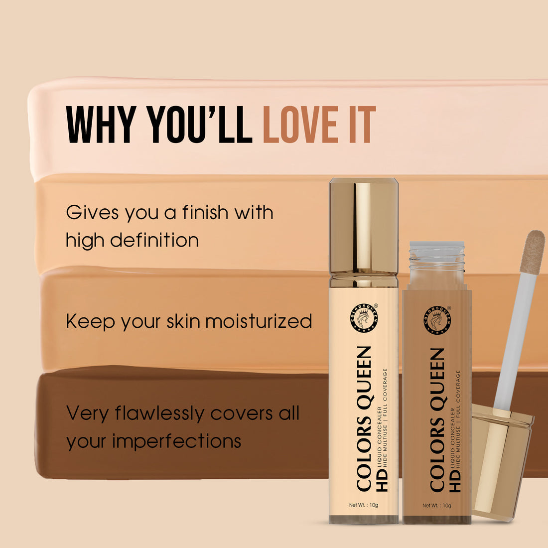 Colors Queen HD Liquid Concealer (06 warm)