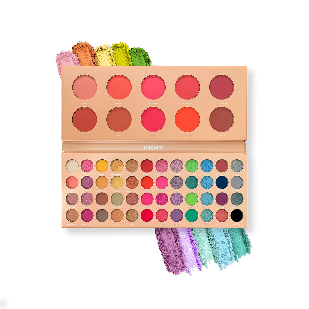 Maliao 10 color blush + 48 color eyeshadow makeup palette
