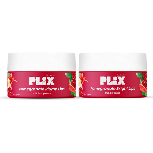 Plix Pomegranate Plump Puddin Lip Mask & Bright Lips Scrub Combo
(2 pcs)