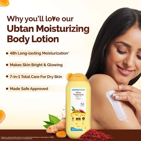 Mamaearth Ubtan Moisturizing Body Lotion - 200 ml