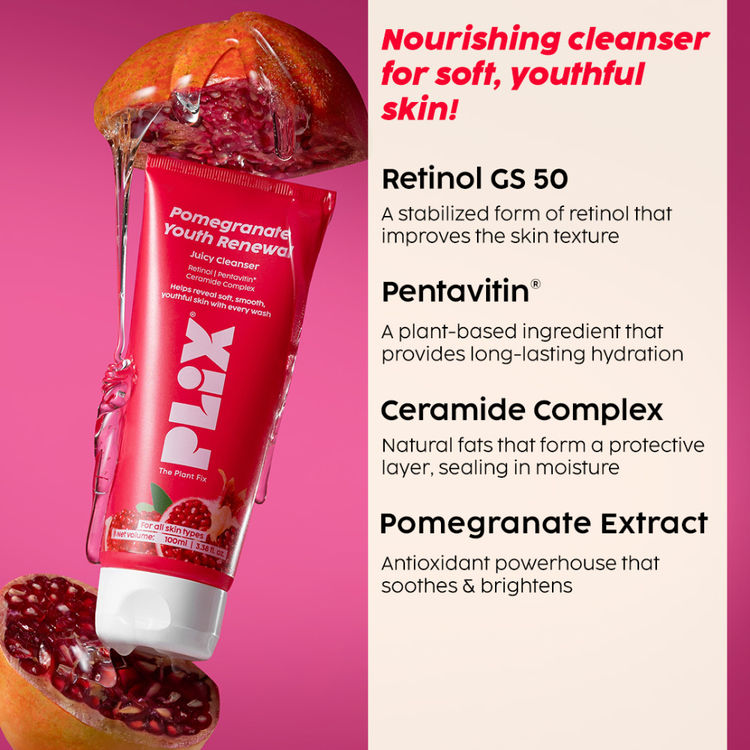 Plix Pomegranate Youth Renewal Cleanser & Retinol