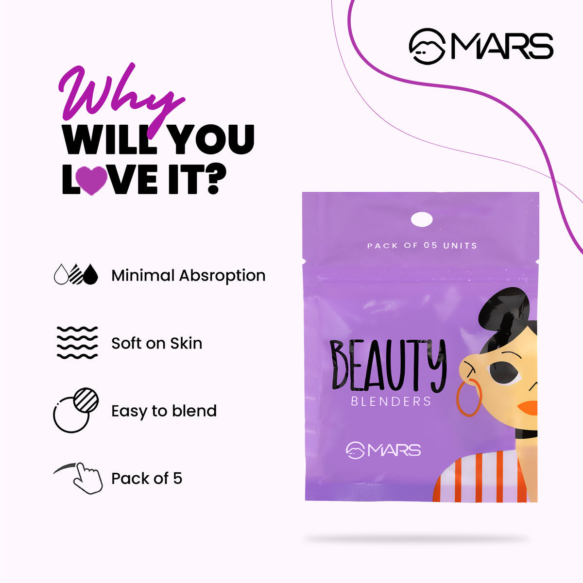 Mars Beauty Blenders | Pack of 5