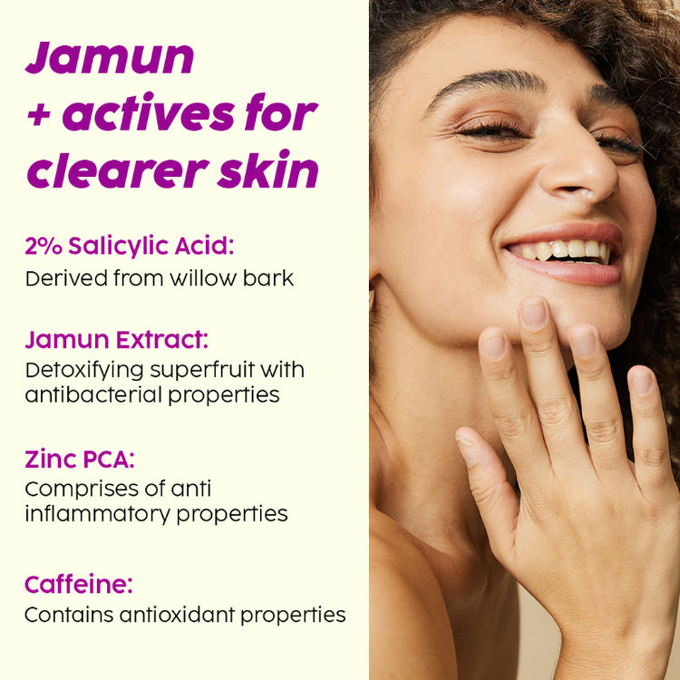 Plix 2% Salicylic Acid Jamun Active Acne Control Dewy Serum for Active Acne & Dark Spot Reduction
(30ml)