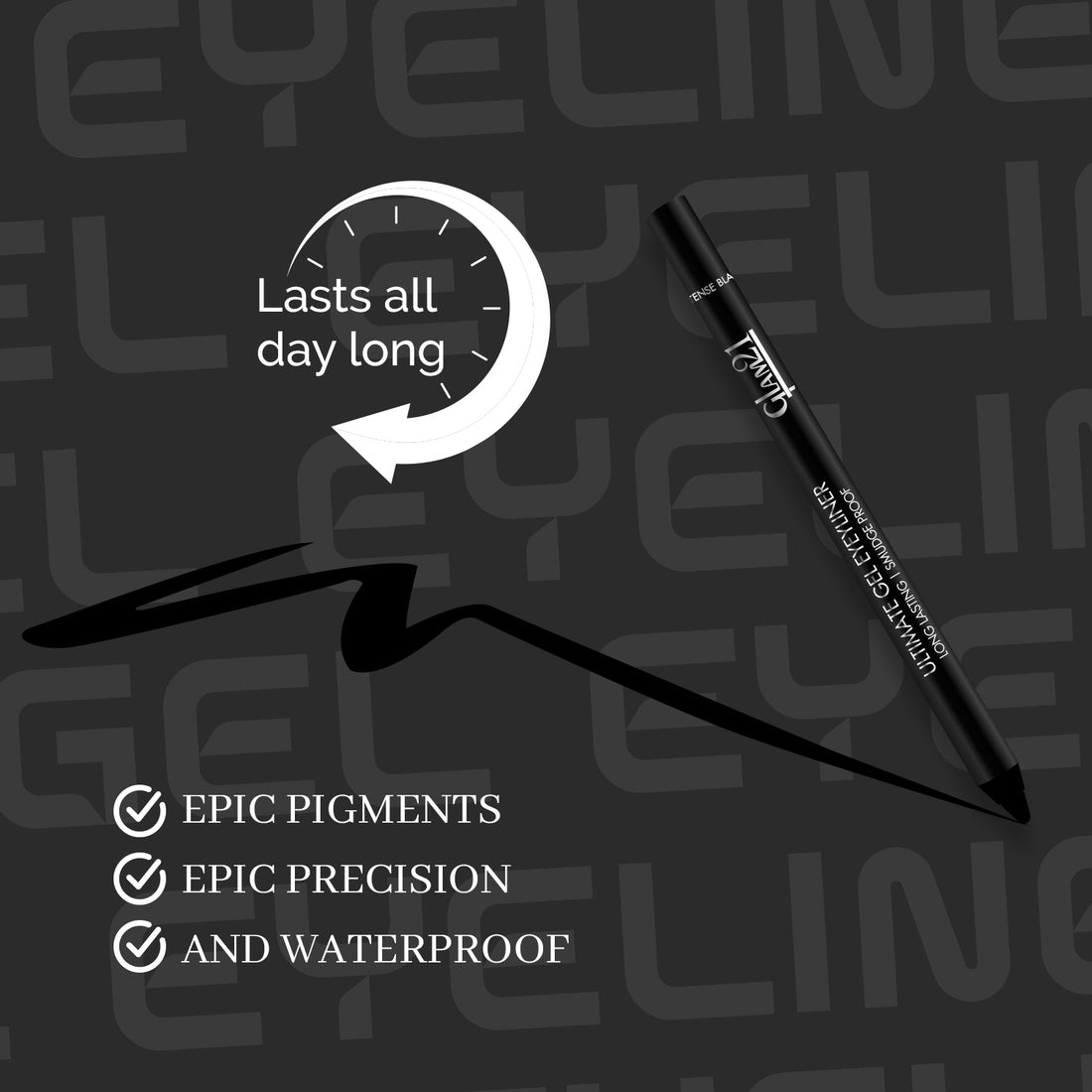 Glam21 Ultimate Gel Eyeliner Kajal  (01Black)