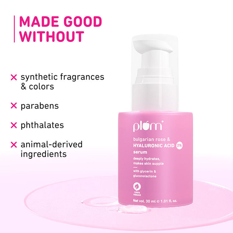 Plum 2% Hyaluronic Acid Serum With Bulgarian Rose
(30ml)