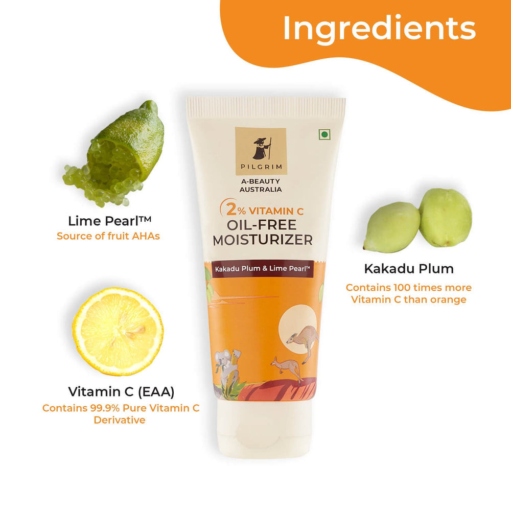 Pilgrim 2% Vitamin C Oil-Free Moisturizer With Australian Kakadu Plum & 99.9% Pure Vitamin C