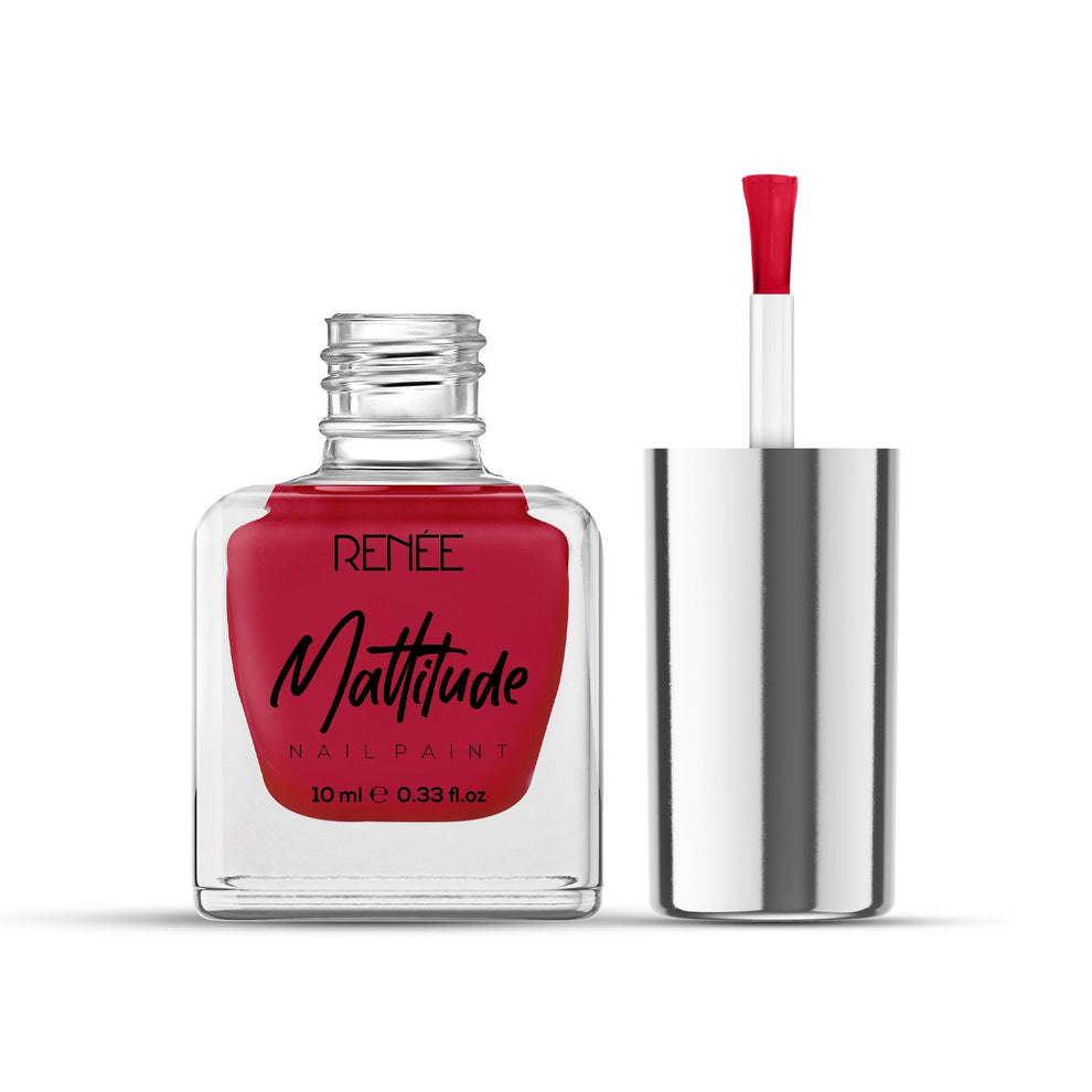 RENEE Mattitude Nail Paint 10ml (03 Salsa Red)