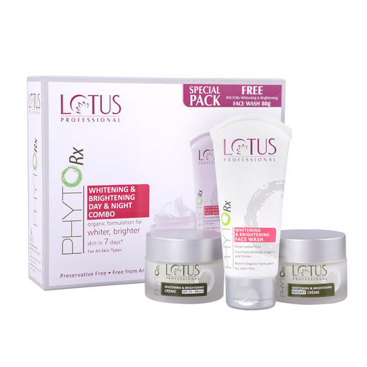 Lotus Professional PhytoRx Whitening & Brightening Day & Night Face Cream Combo, For All Skin Types
(180g)
