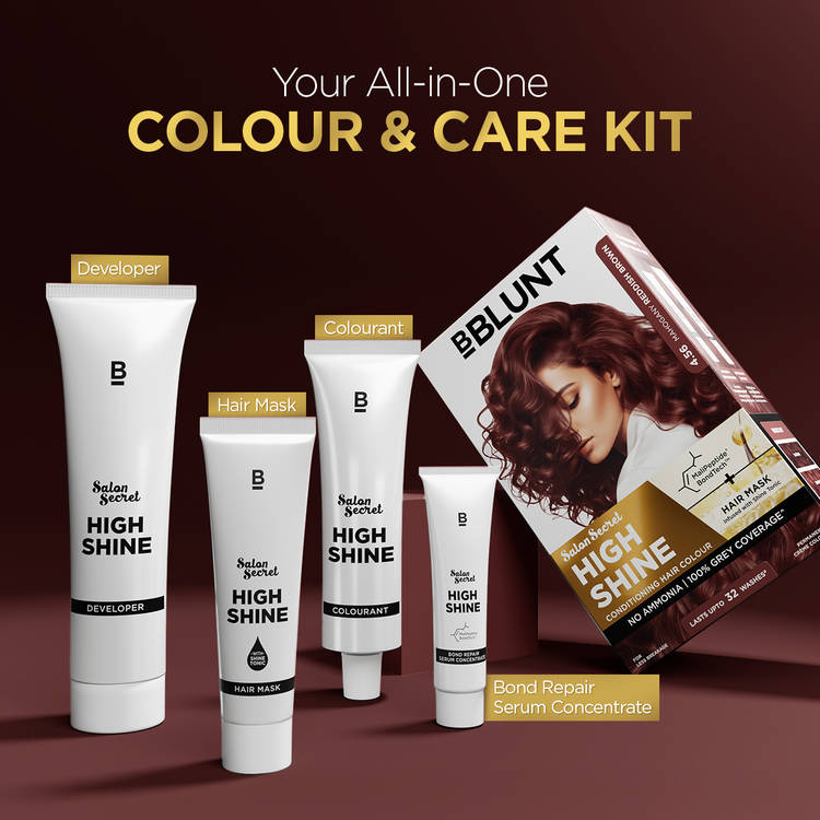 BBlunt Salon Secret High Shine Hair Colour - Mahogany Reddish Brown 4.56 (130g)
