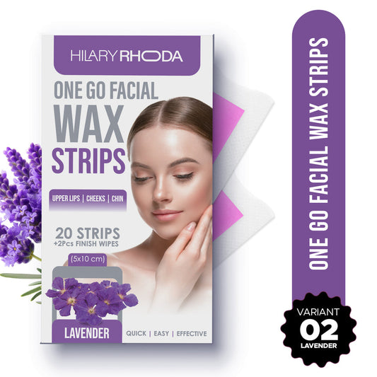 Hilary Rhoda One Go Facial Wax Strips 02 Lavender