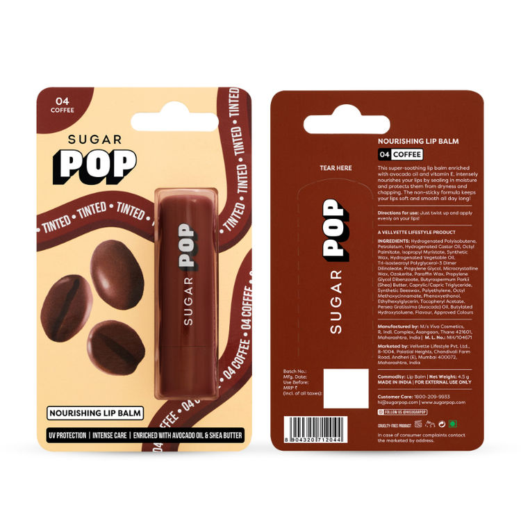 SUGAR POP Nourishing Lip Balm with SPF Shea-Butter & Avocado Oil (04 Coffee)