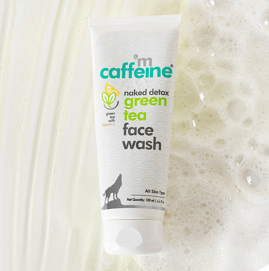 Mcaffeine Green Tea Face Wash with Vitamin C & Hyaluronic Acid - 100 ml