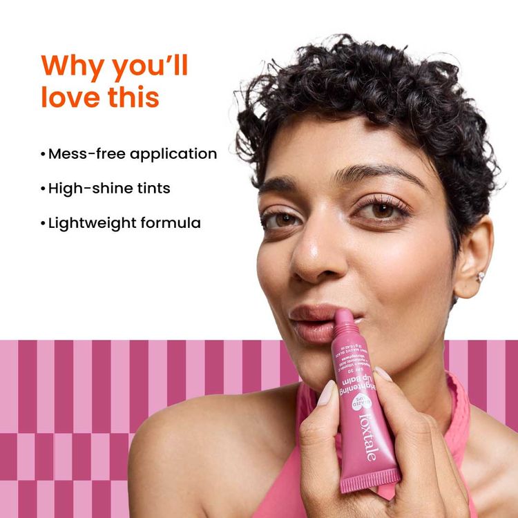 Foxtale Brightening Lip Balm With Peptides, Vitamin C & Hyaluronic Acid - Light Mauve Glaze
(12g)