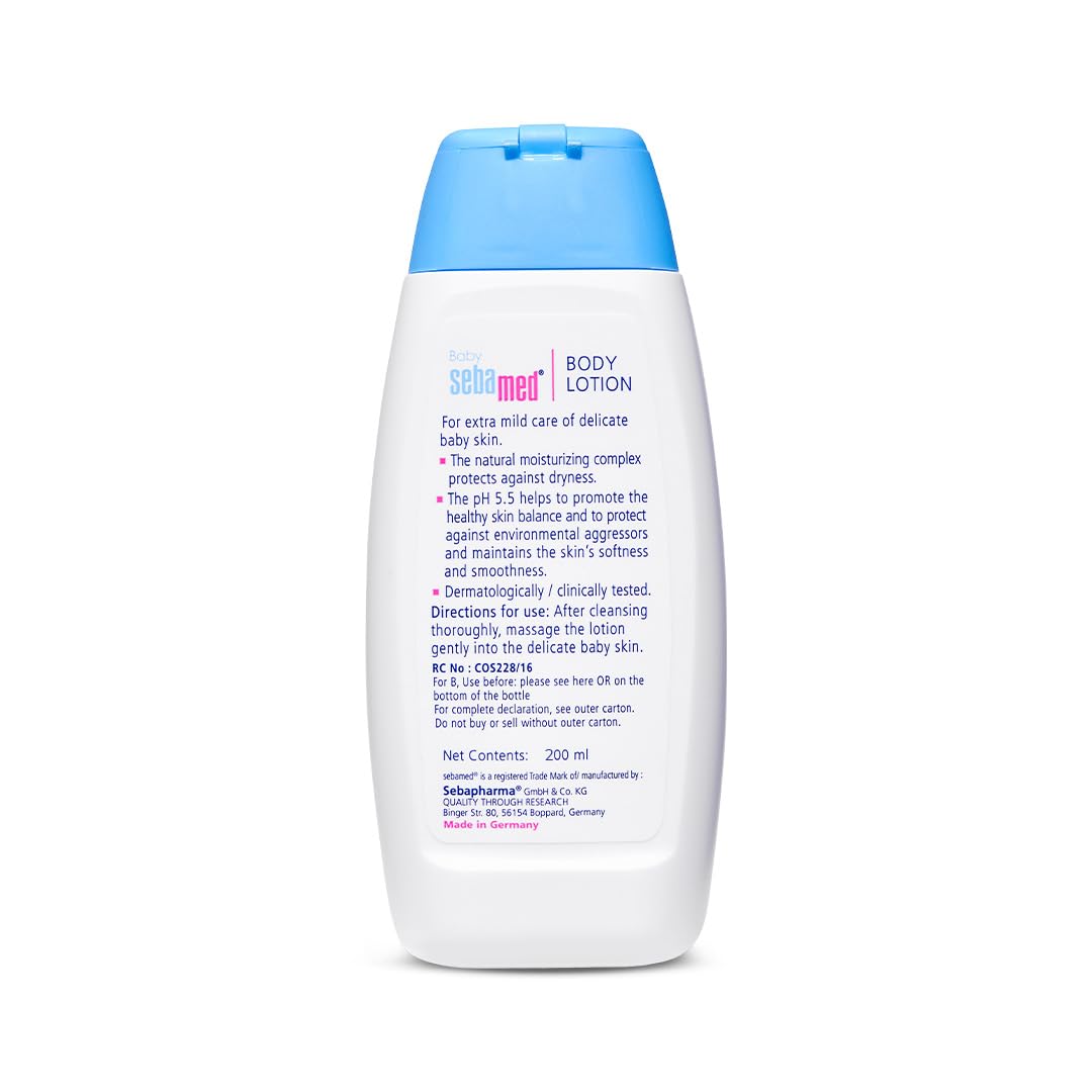 Sebamed Baby Body Lotion, pH 5.5, Long Lasting Moisturiser, Quickly Absorbed
(200ml)