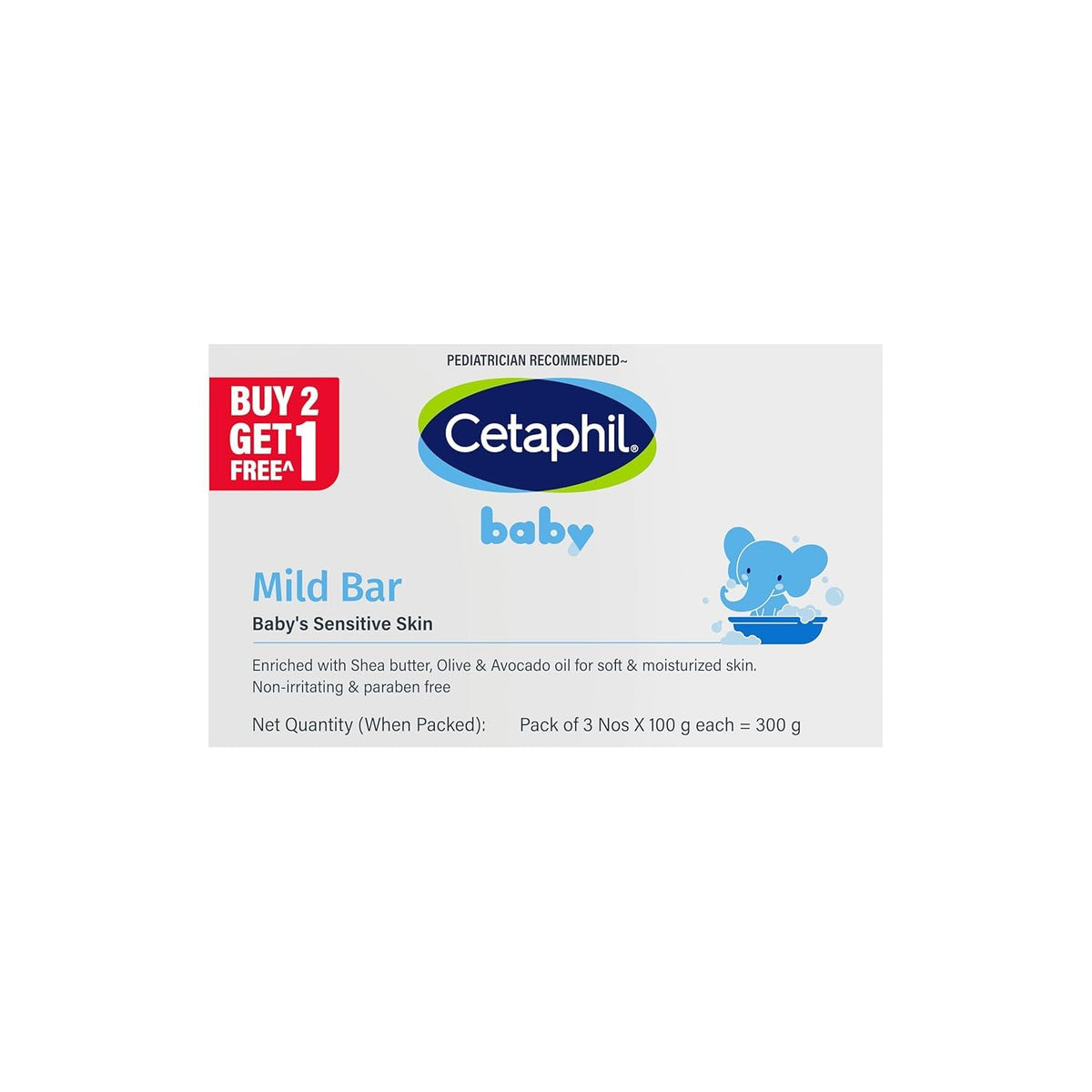 Cetaphil Baby Mild Cleansing Bar for Newborns & Babies 3 x 100 gm