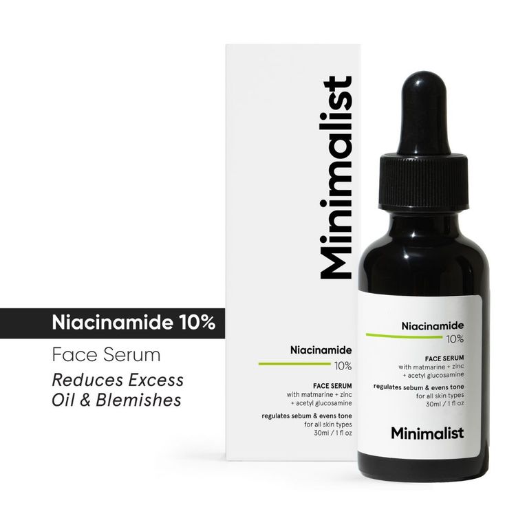 Minimalist 10% Niacinamide Face Serum With Matmarine + Zinc For Reducing Oil & Blemishes
(30ml)