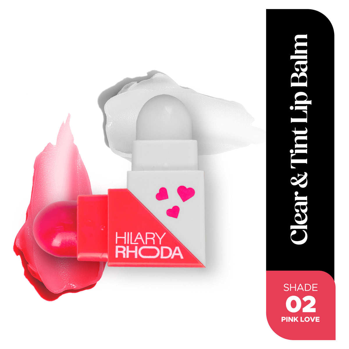 Hilary Rhoda Clear & Tint Lip Balm (Pink Love 02)