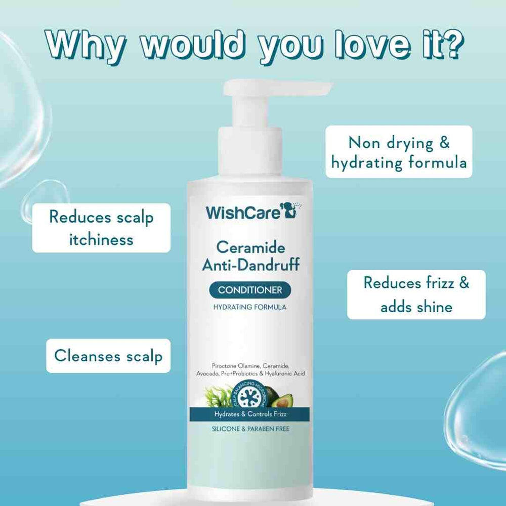 Wishcare Ceramide Anti-Dandruff Conditioner
Nourishing Conditioner with Cermaides & Hyaluronic Acid | 200ml
