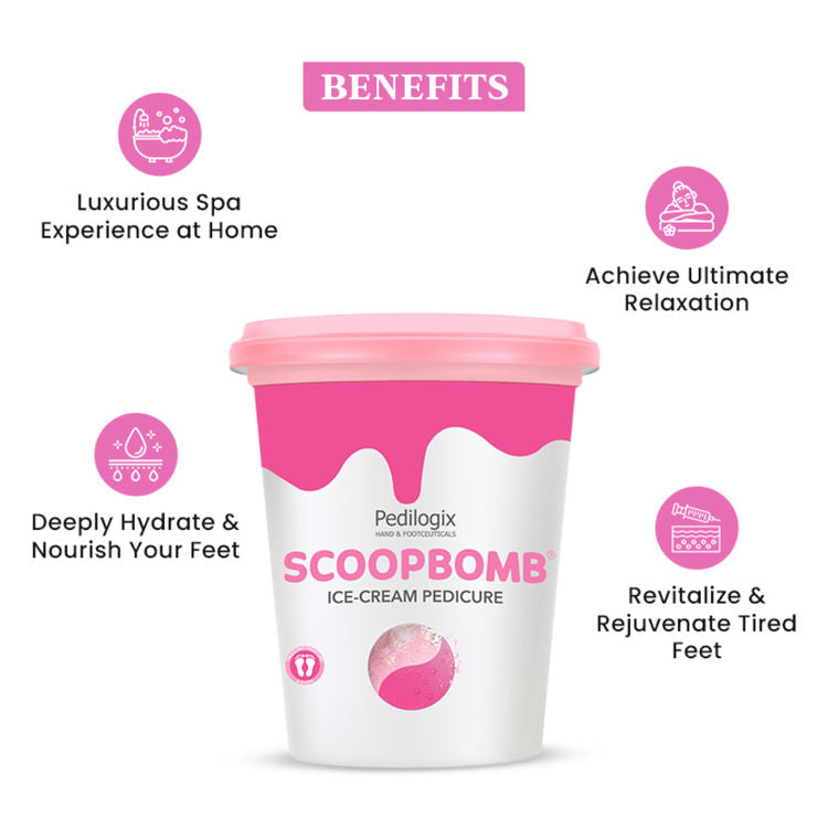 O3+ Pedilogix Scoop Bomb Pedicure With Bath Bomb
(100g+10ml)