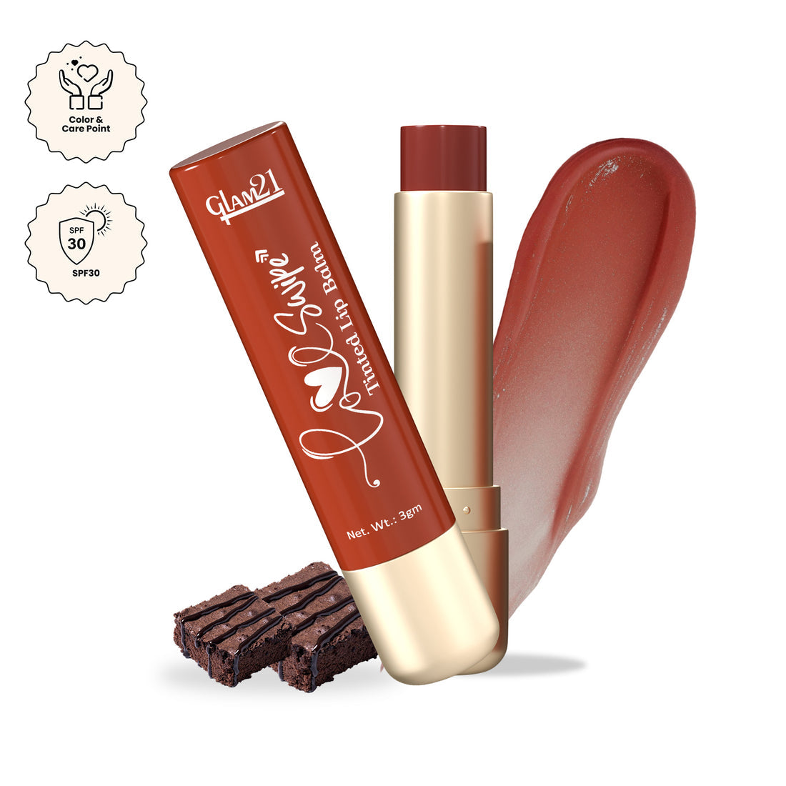 Glam21 Love Swipe Tinted Lip Balm (03Brownie Fudge)