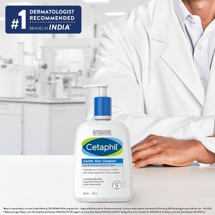 Cetaphil Gentle Skin Cleanser for Dry to Normal Skin with Niacinamide Dermatologist Recommended
(1Ltr)