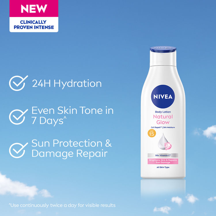 NIVEA Cell Repair 50X Vit C Sunscreen Natural Glow Body Lotion Reduces Tan, Brightens -Uva & Uvb
(200ml)
