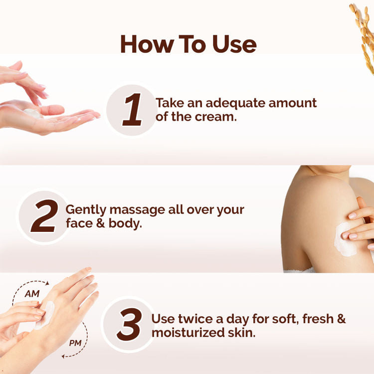 Mamaearth Rice Dewy Bright Light Moisturizing Cream With Rice Water & Niacinamide (50g)