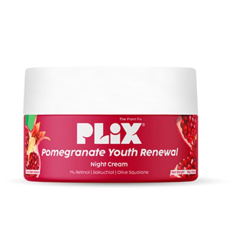 Plix 1.20% Retinol & 1% Bakuchi Oil Pomegranate Anti Ageing Night Cream, Reduce Fine Line & Wrinkles
(50 g)