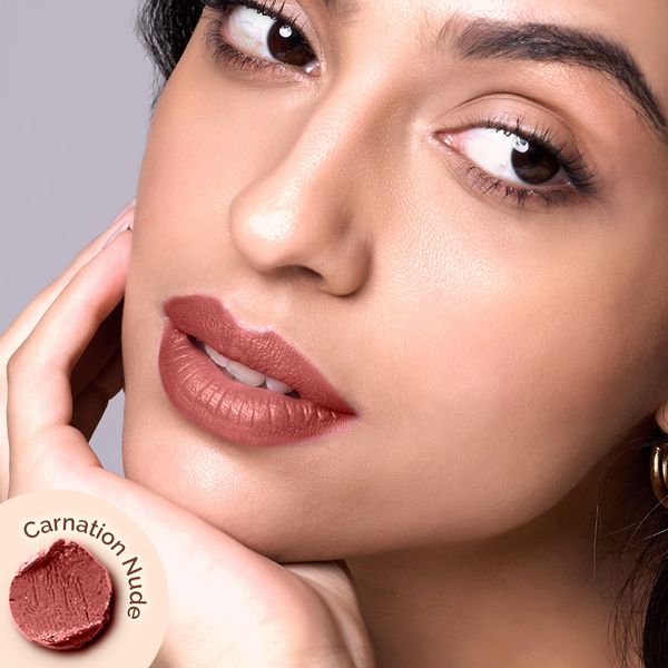Mamaearth Moisture Matte Longstay Lipstick with Avocado Oil & Vitamin E ( Carnation Nude)
