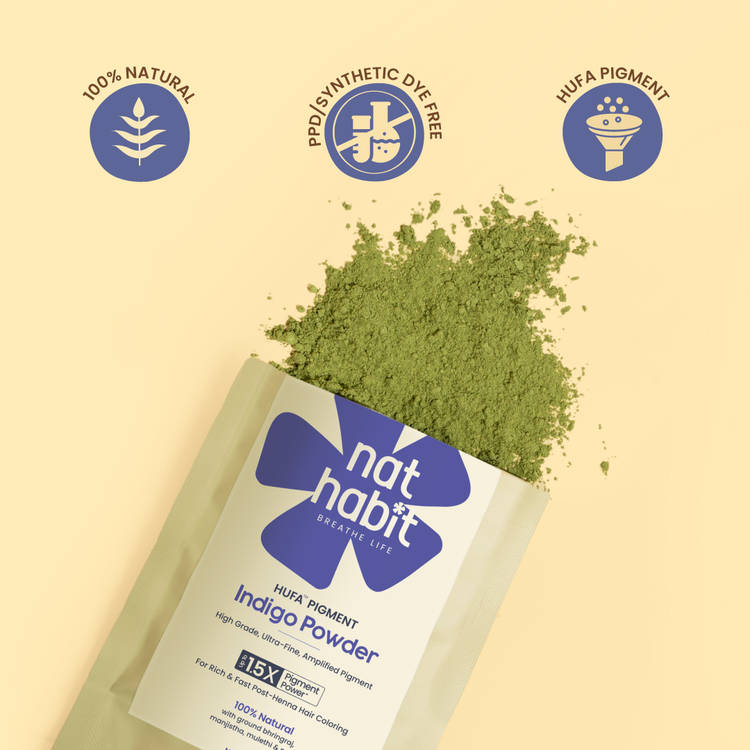 Nat Habit
Hufa Pigment Indigo Powder Natural Hair Color / 80g