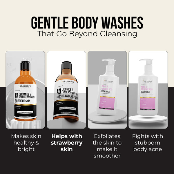 Dr. Sheth's Licorice & Lactic Acid Body Wash - 250ml
