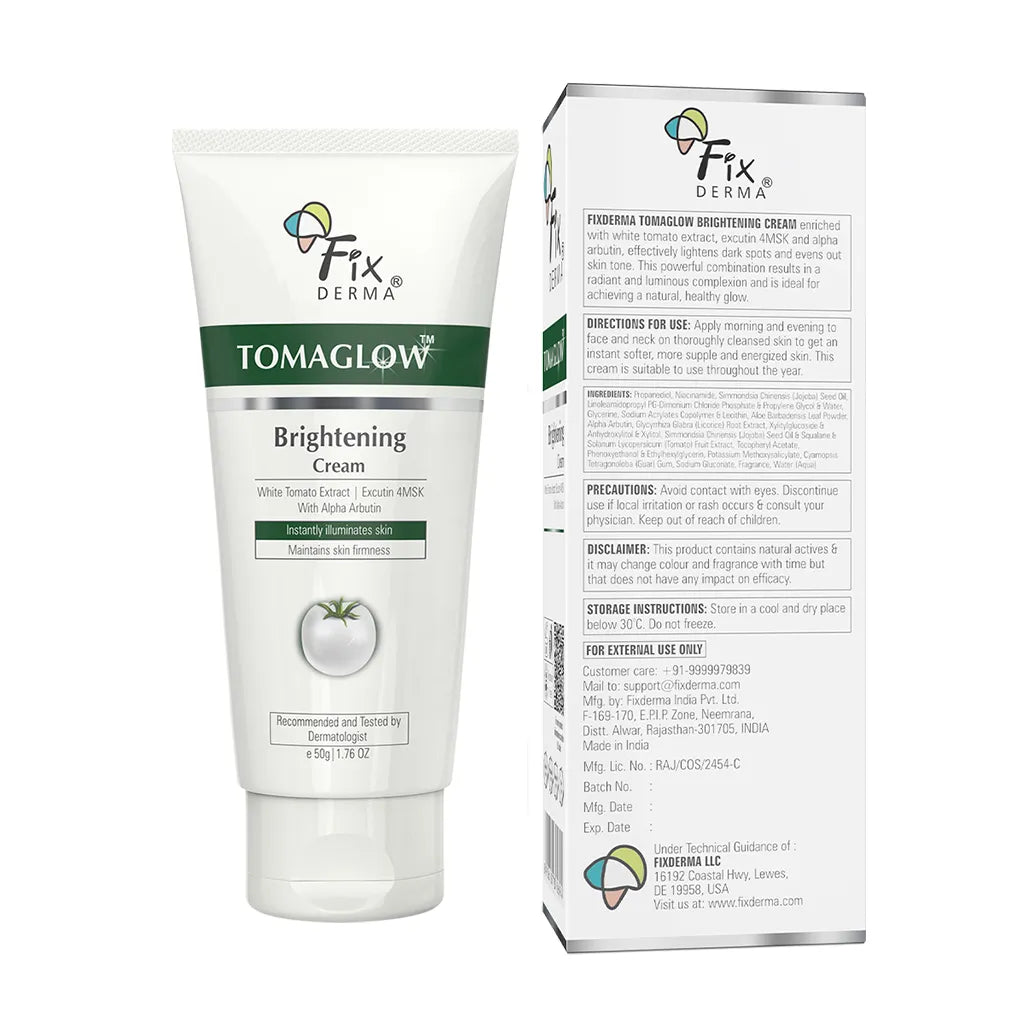 Fixderma Tomaglow Brightening Cream | Effectively Removes Tan & Brightens skin