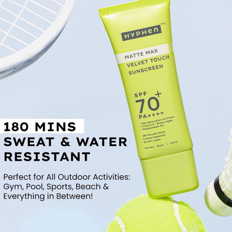 Hyphen Matte max velvet touch sunscreen spf 70+ pa++++