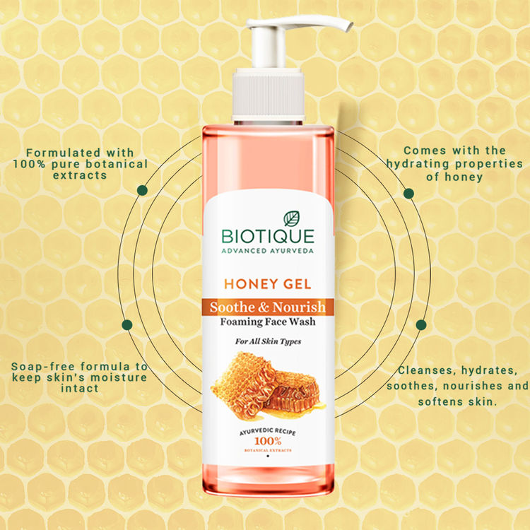 Biotique Honey Gel Soothe & Nourish Foaming Face Wash
(200ml)