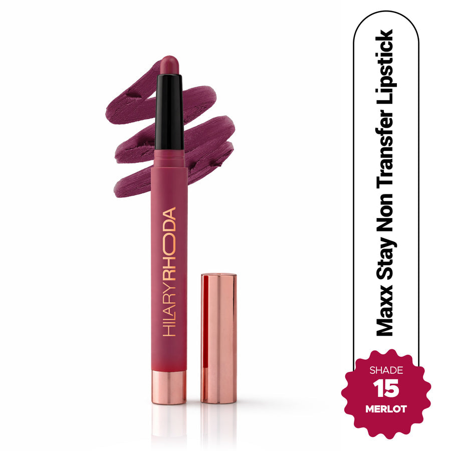 Hilary Rhoda Maxx Stay Non Transfer Lipstick (15 Merlot)