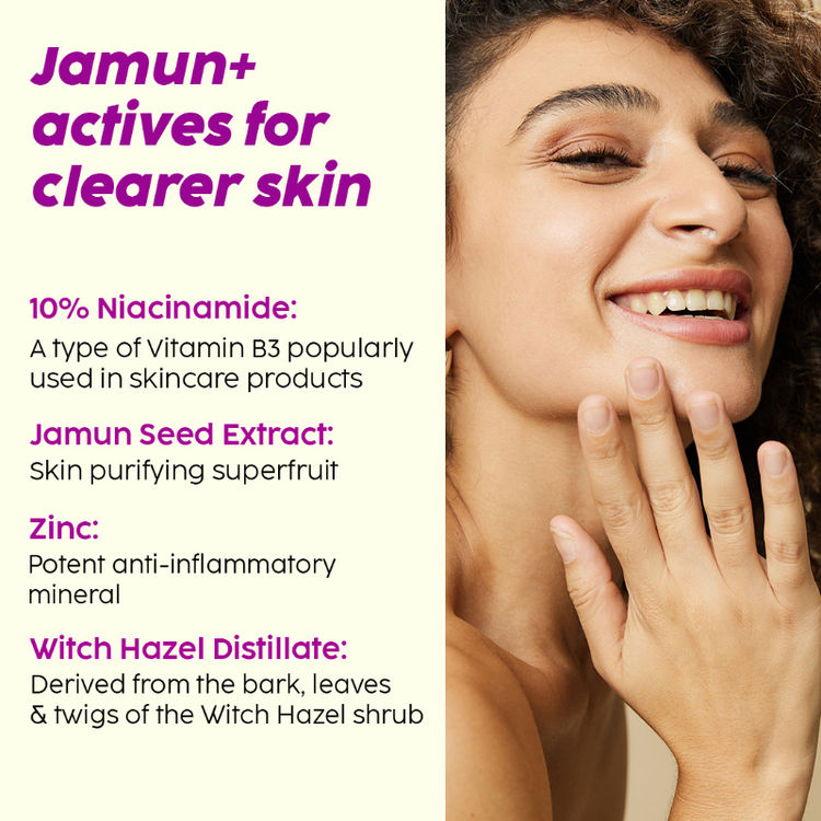 Plix 10% Niacinamide Jamun Face Serum for Acne marks, blemishes & oil control