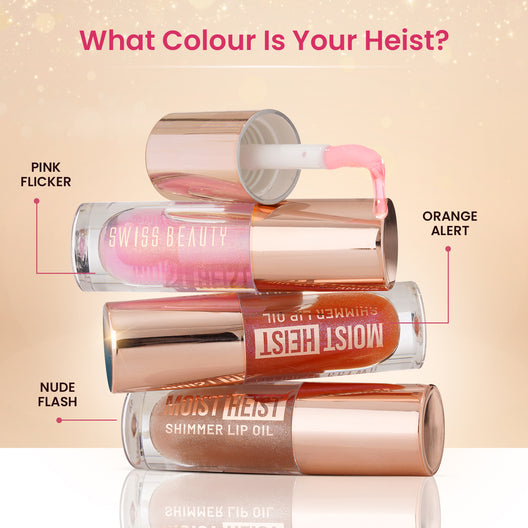 Swiss Beauty Moist Heist Shimmer Lip Oil 01(Nude Flash)