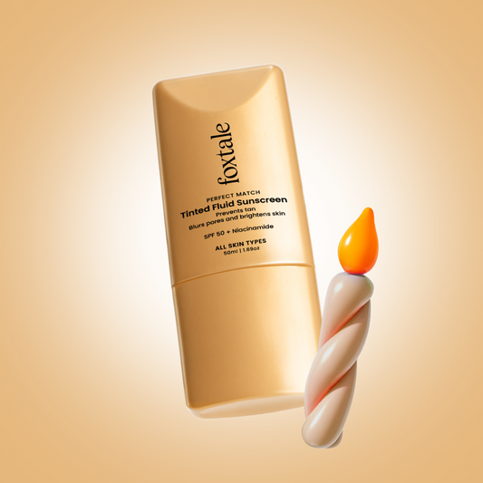 Foxtale SPF 50 Tinted Fluid Sunscreen with Niacinamide (06 Coco)