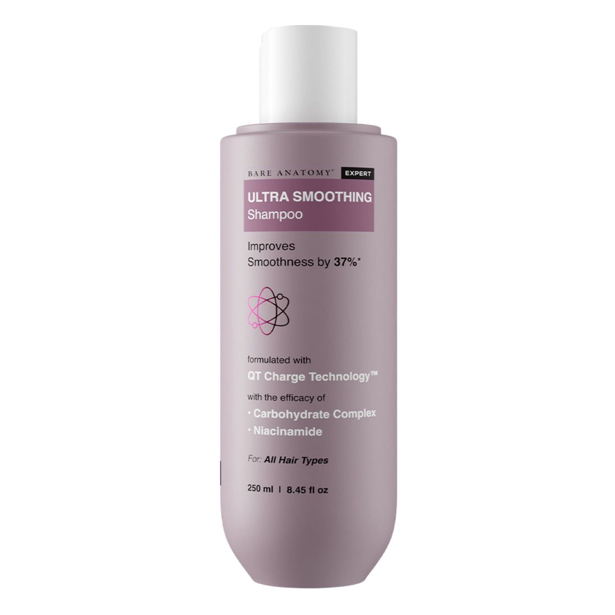 Bare Anatomy Ultra Smoothing Shampoo for Dry and Frizzy Hair Niacinamide Paraben & Sulphate Free (250ml)