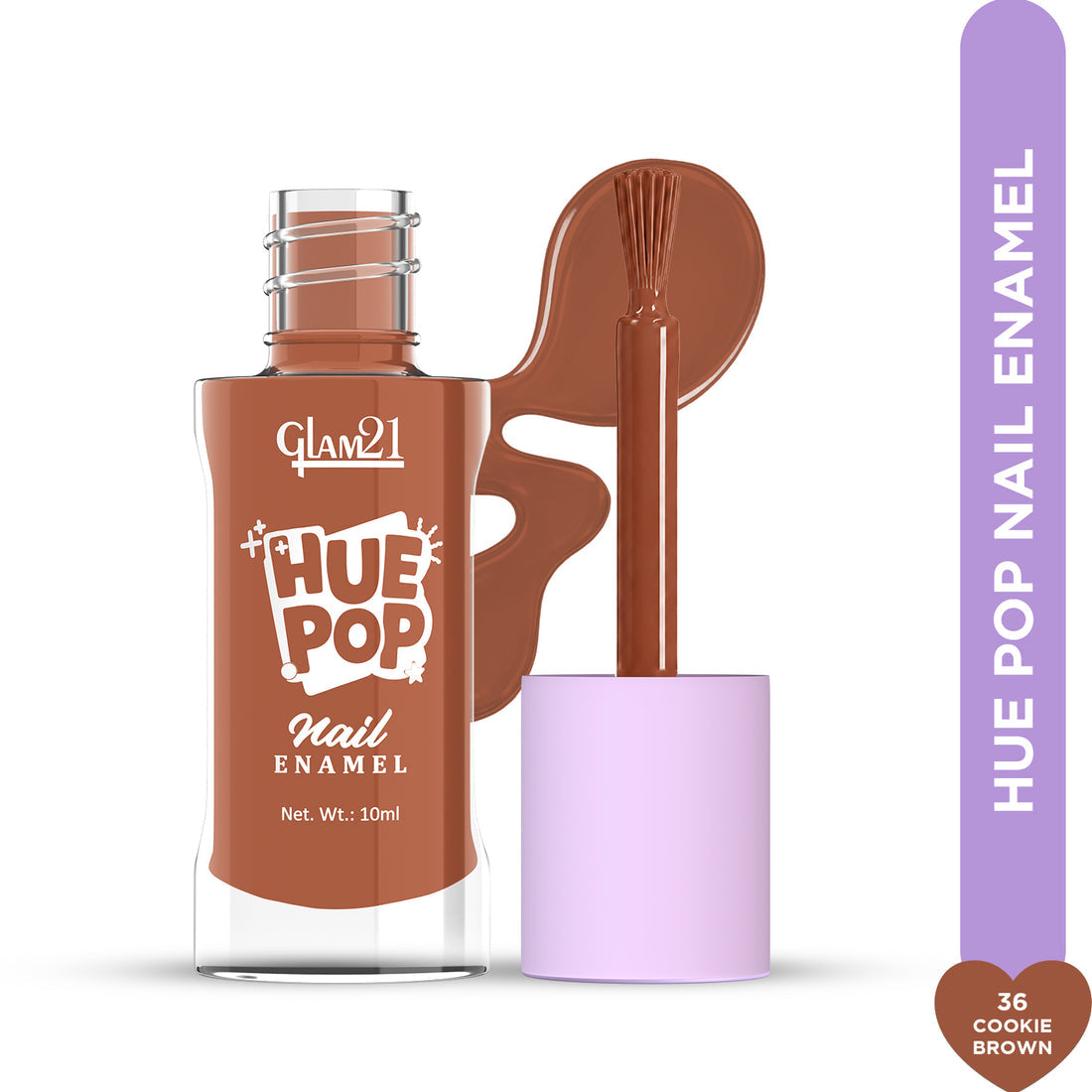 Glam21 Hue Pop Nail Paint / 36 Cookie Brown
