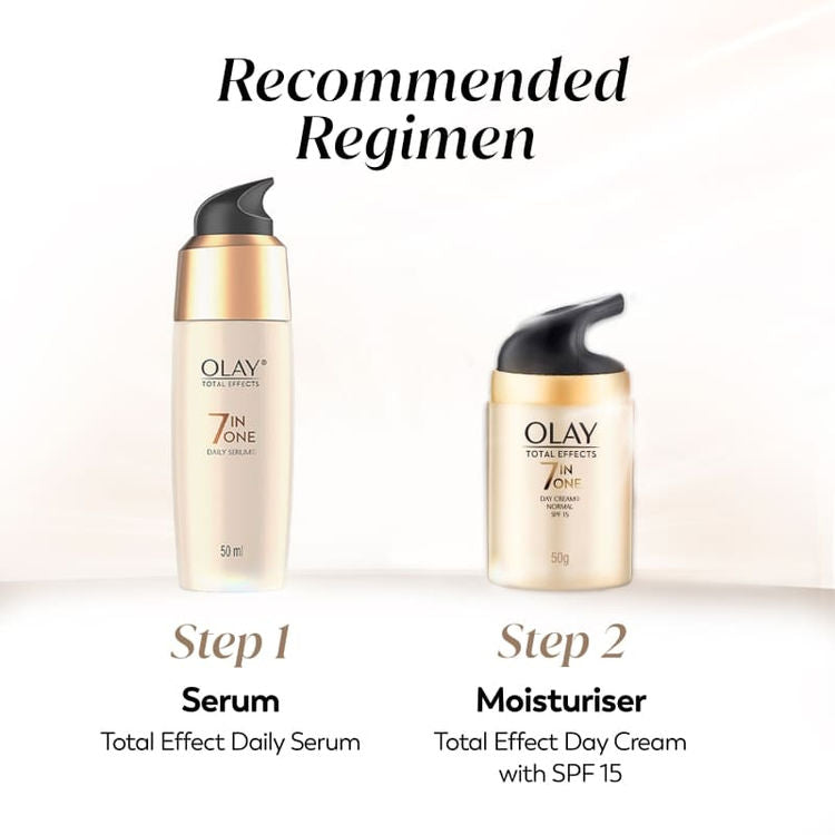 Olay Total Effects Day Cream With Spf 15, Fights 7 Signs Of Ageing With Niacinamide
(50g)