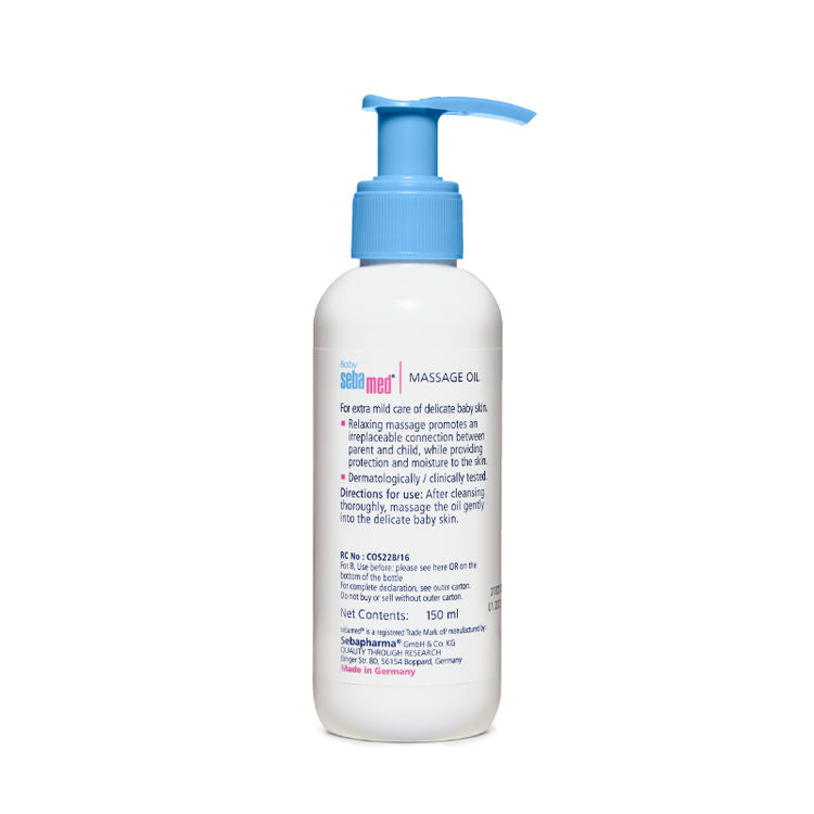 Sebamed Baby Massage Oil, With Soya Oil, Non- Greasy, Ideal For Newborn
(150ml)