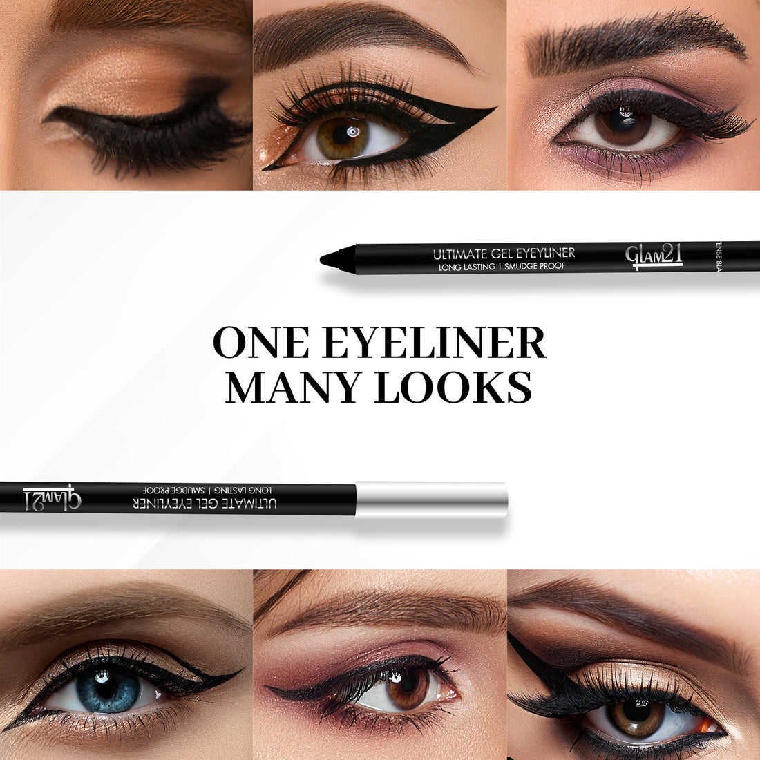 Glam21 Ultimate Gel Eyeliner Kajal  (01Black)