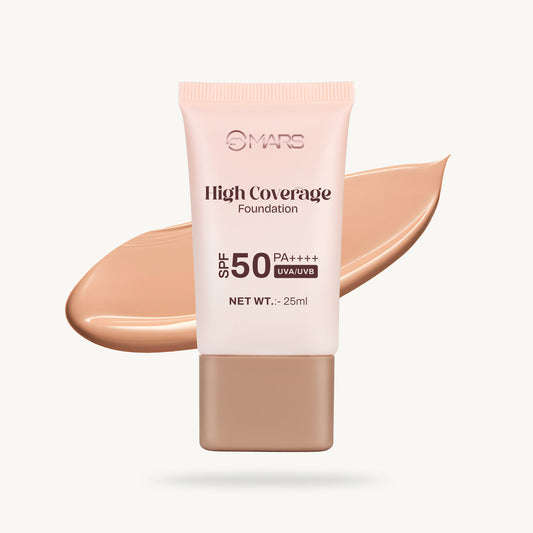 Mars High Coverage Foundation in a Tube | SPF 50 PA++++ UVA/UVB (06 honey tan)