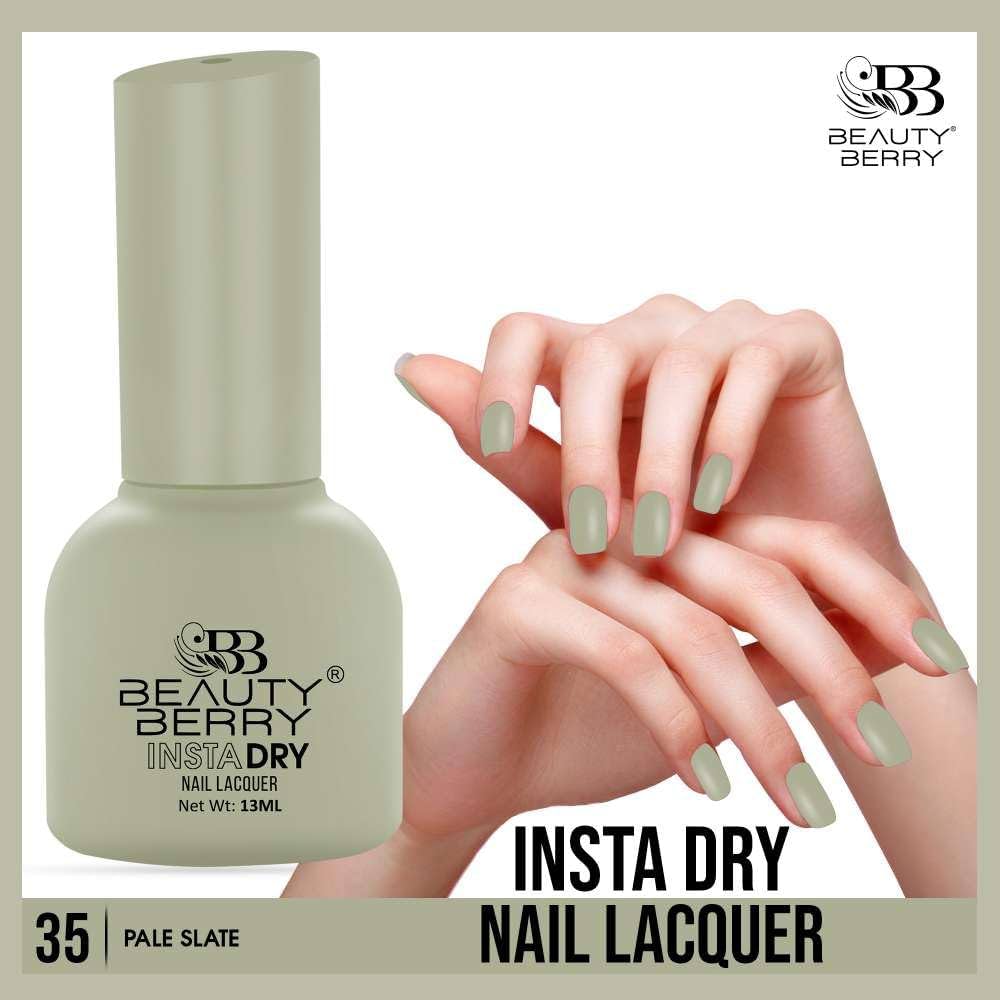 Beauty Berry Insta Dry Nail Lacquer (PALE SLATE-35)