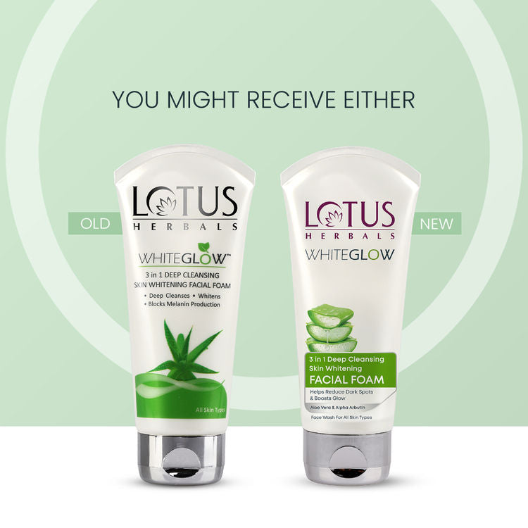 Lotus Herbals WhiteGlow 3 in 1 Deep Cleansing Facial Foam|Acne Control|NonGreasy|All Skin Types
(200g)