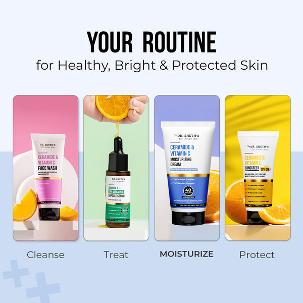 Dr. Sheth's Ceramide & Vitamin C Moisturizing Cream - 50g