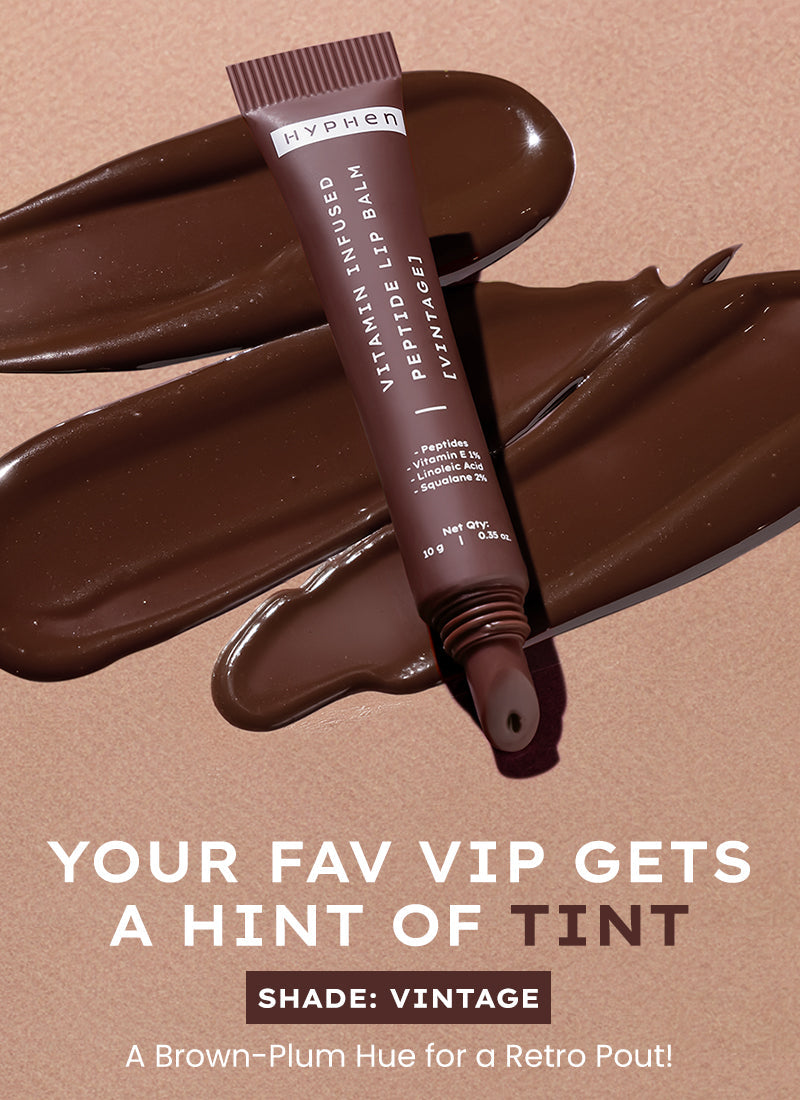 Hyphen Vip vintage lip balm with 1% vit e, 2% squalane & peptides - 10g