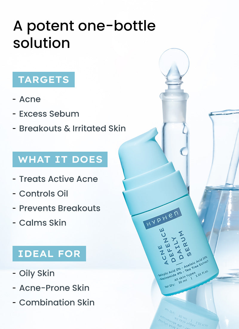 Hyphen Anti acne face serum with 10% azelaic acid & 2% salicylic acid - 30 ml